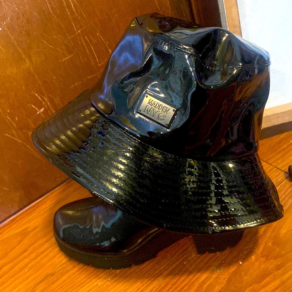 Vinyl Boots with Matching Bucket hat